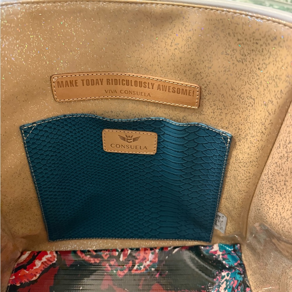 Consuela Leopard Print Tote with Multicolor Straps *Brand New* 14” and 14 1/2W - Picture 5 of 16